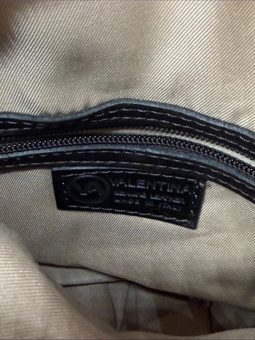 Valentina  Beige and Dark Brown Leather Mini Backpack / Bag